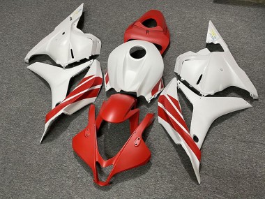 Rouge Mat / Blanc 2009-2012 Honda CBR600RR Carénage Moto
