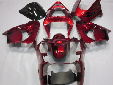 Rouge Métallisé 2000-2002 Kawasaki ZX6R Carénage Moto