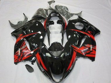 Rouge & Noir 1997-2007 Suzuki GSXR 1300 Carénage Moto