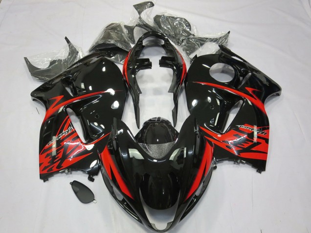 Rouge & Noir 1997-2007 Suzuki GSXR 1300 Carénage Moto