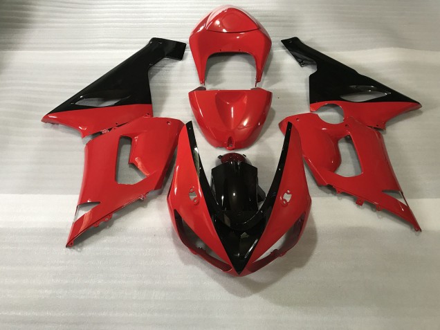 Rouge Noir 2005-2006 Kawasaki ZX6R Carénage Moto Rouge Noir 2005-2006 Kawasaki ZX6R Carénage Moto