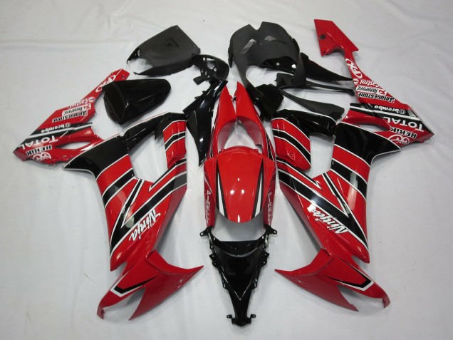 Rouge Noir 2008-2010 Kawasaki ZX10R Carénage Moto Rouge Noir 2008-2010 Kawasaki ZX10R Carénage Moto