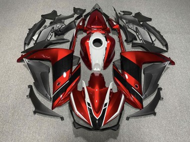 Rouge Noir & Blanc 2015-2018 Yamaha R3 Carénage Moto