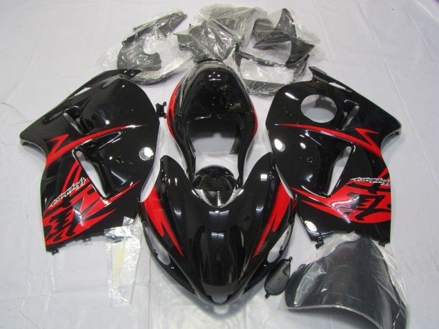 Rouge & Noir Brillant 1997-2007 Suzuki GSXR 1300 Carénage Moto Rouge & Noir Brillant 1997-2007 Suzuki GSXR 1300 Carénage Moto