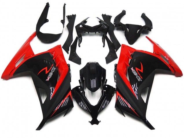 Rouge & Noir Brillant 2013-2018 Kawasaki Ninja 300 Carénage Moto Rouge & Noir Brillant 2013-2018 Kawasaki Ninja 300 Carénage Moto
