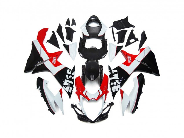 Rouge & Noir Personnalisés Avec Logos 2011-2024 Suzuki GSXR 600-750 Carénage Moto Rouge & Noir Personnalisés Avec Logos 2011-2024 Suzuki GSXR 600-750 Carénage Moto