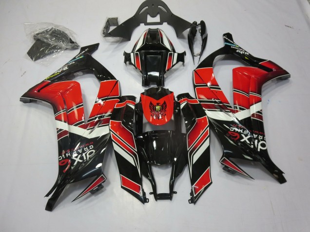Rouge Noir Spécial 2011-2015 Kawasaki ZX10R Carénage Moto Rouge Noir Spécial 2011-2015 Kawasaki ZX10R Carénage Moto