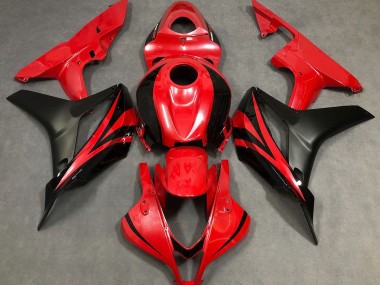 Rouge Perle & Noir 2007-2008 Honda CBR600RR Carénage Moto