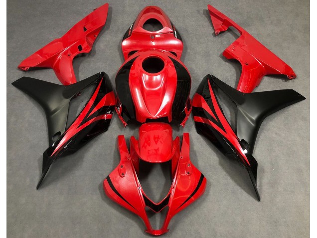 Rouge Perle & Noir 2007-2008 Honda CBR600RR Carénage Moto Rouge Perle & Noir 2007-2008 Honda CBR600RR Carénage Moto