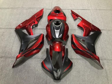 Rouge Profond & Noir Mat 2007-2008 Honda CBR600RR Carénage Moto