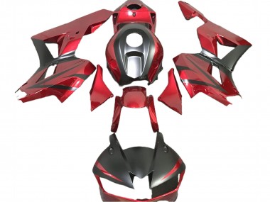 Rouge Profond & Noir Mat 2013-2023 Honda CBR600RR Carénage Moto