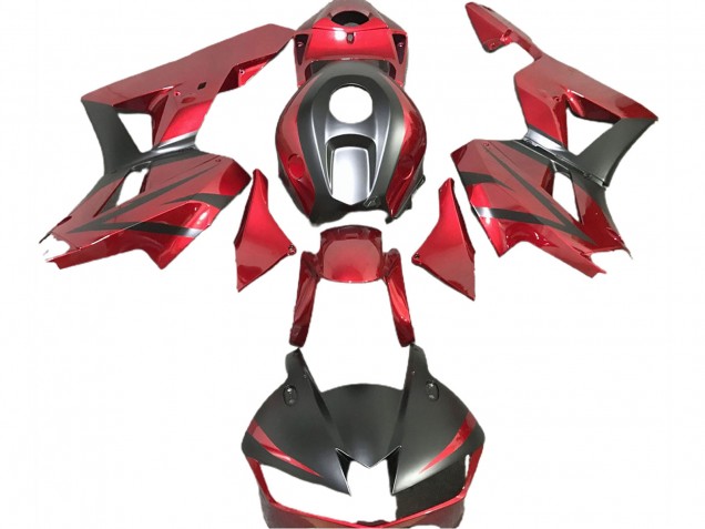 Rouge Profond & Noir Mat 2013-2023 Honda CBR600RR Carénage Moto Rouge Profond & Noir Mat 2013-2023 Honda CBR600RR Carénage Moto