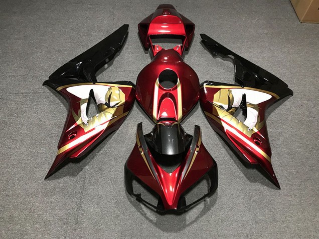 Rouge Profond & Or 2006-2007 Honda CBR1000RR Carénage Moto Rouge Profond & Or 2006-2007 Honda CBR1000RR Carénage Moto