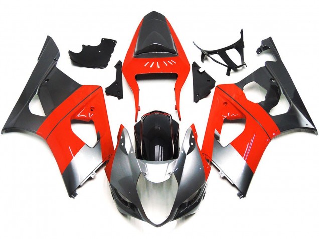 Rouge Uni & Argent 2003-2004 Suzuki GSXR 1000 Carénage Moto Rouge Uni & Argent 2003-2004 Suzuki GSXR 1000 Carénage Moto