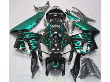 Sarcelle Brillant Flamme 2005-2006 Honda CBR600RR Carénage Moto