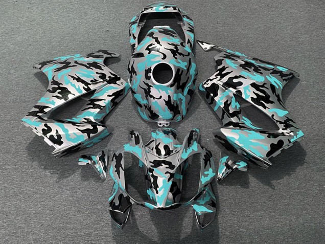 Sarcelle Camouflage 2002-2012 Honda VFR800 Carénage Moto Sarcelle Camouflage 2002-2012 Honda VFR800 Carénage Moto