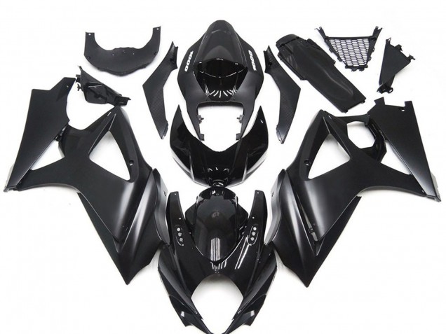 Slick Noir Mat Personnalisé 2007-2008 Suzuki GSXR 1000 Carénage Moto Slick Noir Mat Personnalisé 2007-2008 Suzuki GSXR 1000 Carénage Moto