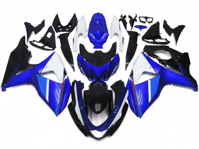 Solide Brillant Noir Bleu Blanc 2009-2016 Suzuki GSXR 1000 Carénage Moto Solide Brillant Noir Bleu Blanc 2009-2016 Suzuki GSXR 1000 Carénage Moto
