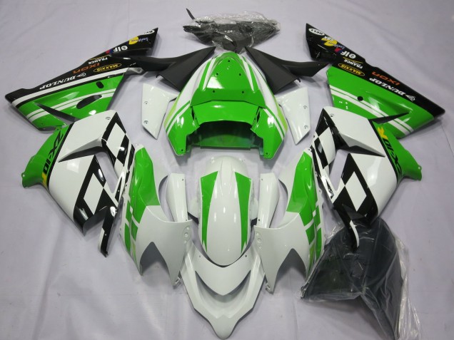 Spécial Blanc Vert 2004-2005 Kawasaki ZX10R Carénage Moto Spécial Blanc Vert 2004-2005 Kawasaki ZX10R Carénage Moto