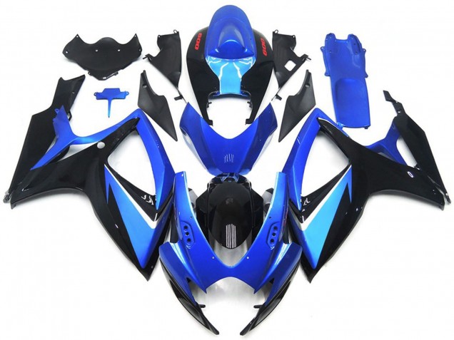 Spécial Bleu & Noir 2006-2007 Suzuki GSXR 600-750 Carénage Moto Spécial Bleu & Noir 2006-2007 Suzuki GSXR 600-750 Carénage Moto
