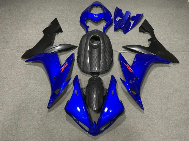 Style Bleu Brillant & Fibre De Carbone 2004-2006 Yamaha R1 Carénage Moto Style Bleu Brillant & Fibre De Carbone 2004-2006 Yamaha R1 Carénage Moto