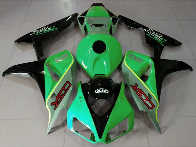 Style Cbr Vert Brillant & Noir 2006-2007 Honda CBR1000RR Carénage Moto Style Cbr Vert Brillant & Noir 2006-2007 Honda CBR1000RR Carénage Moto