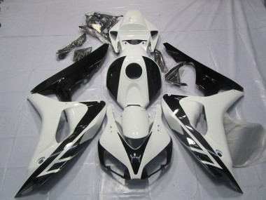 Style Noir & Blanc OEM Sans Décalcomanies 2006-2007 Honda CBR1000RR Carénage Moto