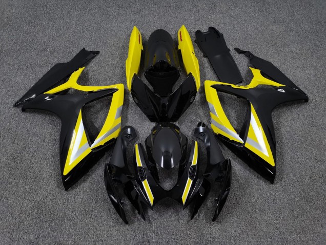 Style Noir & Jaune OEM 2006-2007 Suzuki GSXR 600-750 Carénage Moto Style Noir & Jaune OEM 2006-2007 Suzuki GSXR 600-750 Carénage Moto