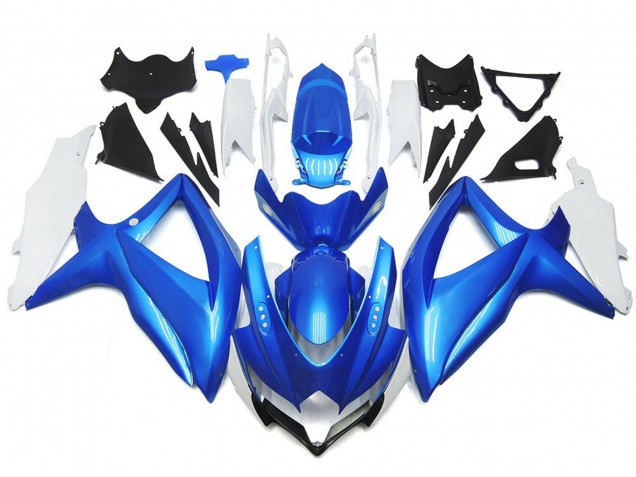 Style Personnalisé Bleu Clair & Blanc 2008-2010 Suzuki GSXR 600-750 Carénage Moto Style Personnalisé Bleu Clair & Blanc 2008-2010 Suzuki GSXR 600-750 Carénage Moto