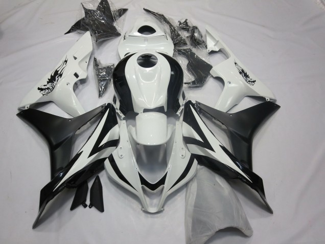 Style Personnalisé OEM Blanc & Noir 2007-2008 Honda CBR600RR Carénage Moto Style Personnalisé OEM Blanc & Noir 2007-2008 Honda CBR600RR Carénage Moto