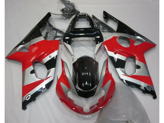 Style Rouge Argent OEM 2000-2002 Suzuki GSXR 1000 Carénage Moto Style Rouge Argent OEM 2000-2002 Suzuki GSXR 1000 Carénage Moto