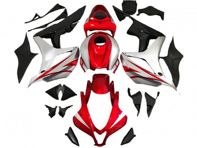 Style Rouge & Argent OEM 2007-2008 Honda CBR600RR Carénage Moto Style Rouge & Argent OEM 2007-2008 Honda CBR600RR Carénage Moto