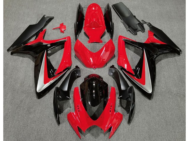 Style Rouge Noir OEM 2006-2007 Suzuki GSXR 600-750 Carénage Moto Style Rouge Noir OEM 2006-2007 Suzuki GSXR 600-750 Carénage Moto