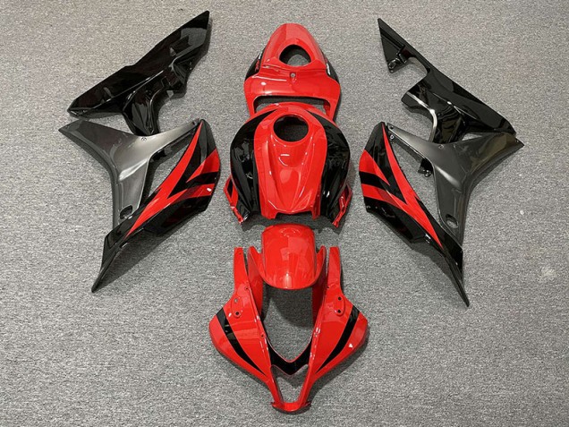 Style Rouge OEM & Gris 2007-2008 Honda CBR600RR Carénage Moto