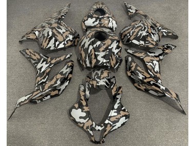 Tan & Argent Camo 2009-2012 Honda CBR600RR Carénage Moto