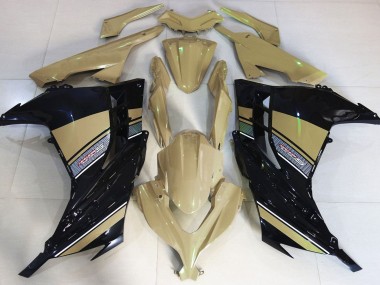 Tan Du Désert & Noir 2013-2018 Kawasaki Ninja 300 Carénage Moto