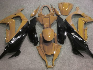Tan Du Désert & Noir 2016-2019 Kawasaki ZX10R Carénage Moto