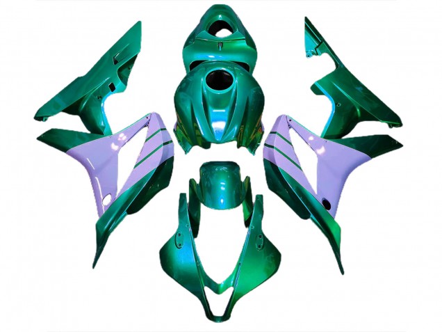 Turquoise & Violet Laiteux 2007-2008 Honda CBR600RR Carénage Moto Turquoise & Violet Laiteux 2007-2008 Honda CBR600RR Carénage Moto