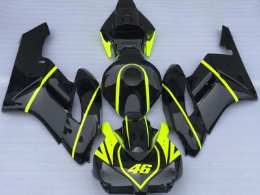 Tutto Nero E Alta Visibilità 46 2004-2005 Honda CBR1000RR Carénage Moto