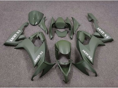 US Army Vert Mat 2008-2010 Kawasaki ZX10R Carénage Moto