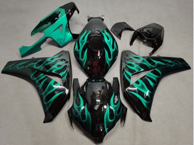Verde Acqua Fiamma 2008-2011 Honda CBR1000RR Carénage Moto