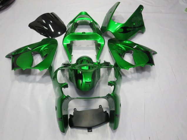 Vert 2000-2002 Kawasaki ZX6R Carénage Moto Vert 2000-2002 Kawasaki ZX6R Carénage Moto