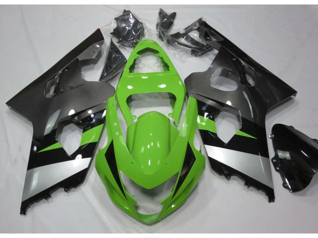 Vert & Argent 2004-2005 Suzuki GSXR 600-750 Carénage Moto Vert & Argent 2004-2005 Suzuki GSXR 600-750 Carénage Moto