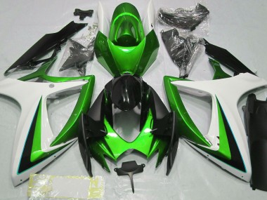 Vert Blanc 2006-2007 Suzuki GSXR 600-750 Carénage Moto