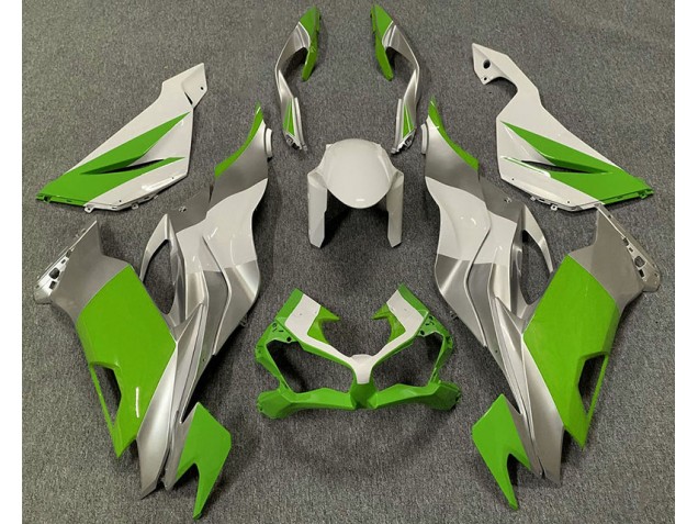 Vert Blanc & Argent 2019-2023 Kawasaki ZX6R Carénage Moto Vert Blanc & Argent 2019-2023 Kawasaki ZX6R Carénage Moto