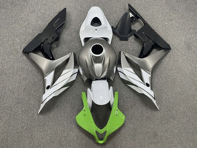 Vert Blanc & Gris 2007-2008 Honda CBR600RR Carénage Moto Vert Blanc & Gris 2007-2008 Honda CBR600RR Carénage Moto