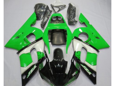 Vert Blanc & Noir 1998-2002 Yamaha R6 Carénage Moto