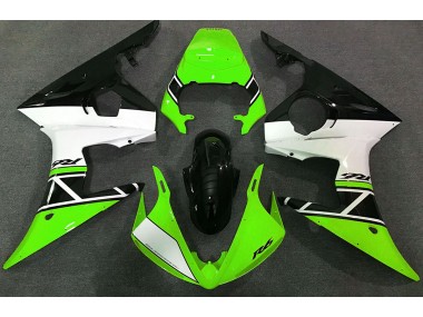 Vert Blanc & Noir 2003-2004 Yamaha R6 Carénage Moto