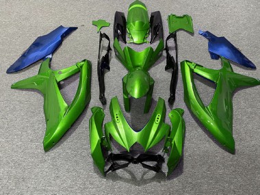 Vert & Bleu 2008-2010 Suzuki GSXR 600-750 Carénage Moto