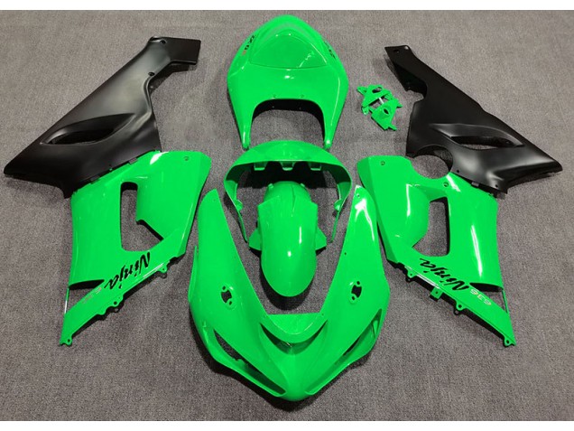 Vert Brillant 2005-2006 Kawasaki ZX6R Carénage Moto Vert Brillant 2005-2006 Kawasaki ZX6R Carénage Moto